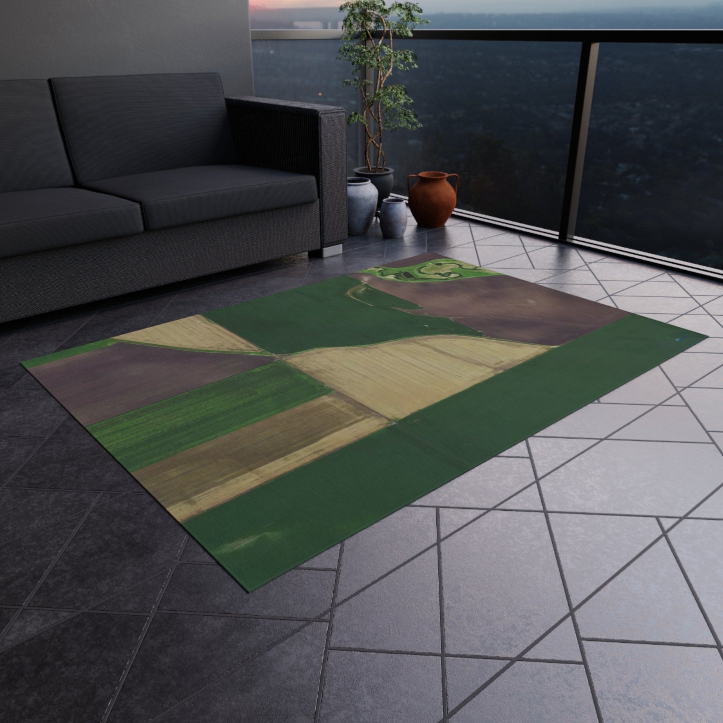Farm Toy Play Rug - Nebraska Farmland
