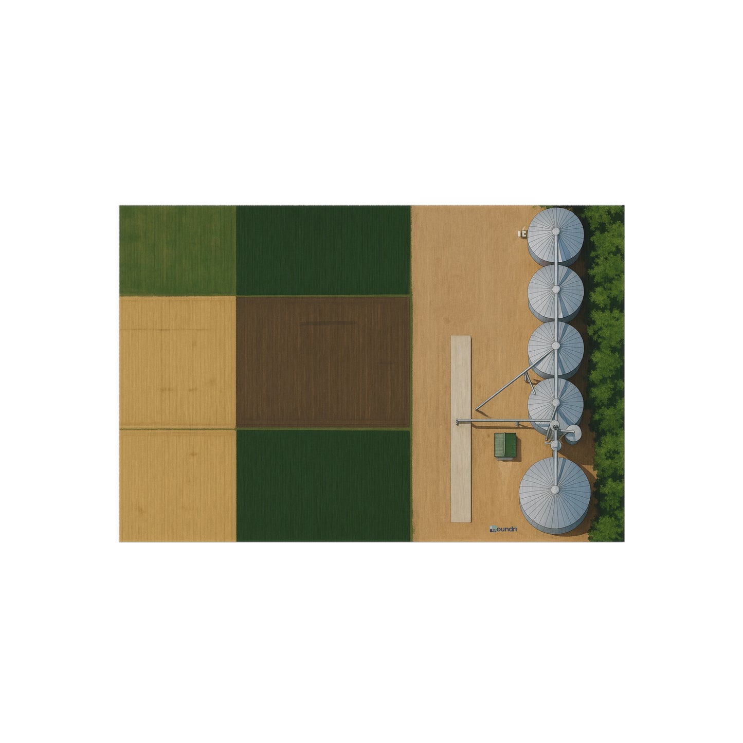 Fields and Bins - Cartoonized