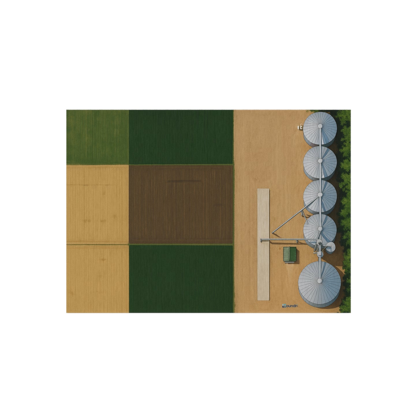 Fields and Bins - Cartoonized
